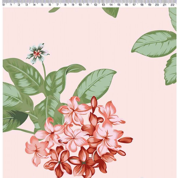 COLEÇÃO HOME DECOR DIGITAL - SARJA EST C/ LIRIO - ROSA - ( 80204- VAR,01 ) - C