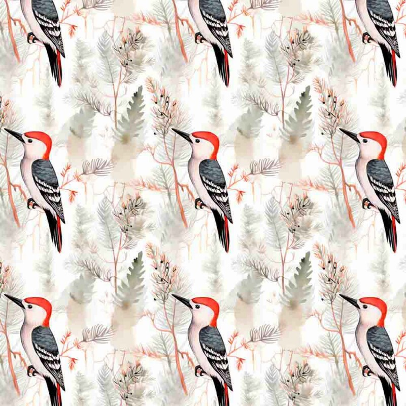 AG25 - SARJA HIDRORREPELENTE - PÁSSAROS - 100% ALGODÃO - 00823/001