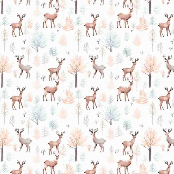 AG25 - TRICOLINE DIGITAL - COL. BOHO WOODLAND - RENA - 100% ALGODÃO - 00825/001