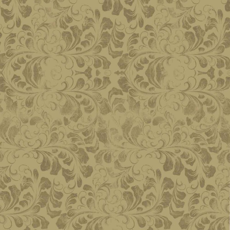 BS - TRICOLINE VINTAGE FLORAL - TEXTURA RAMOS VERDE - 100% ALGODAO - 00107/002