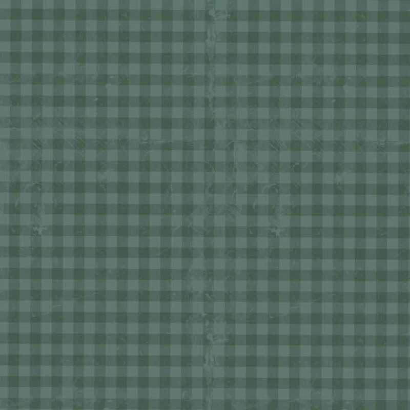 BS - TRICOLINE VINTAGE FLORAL - XADREZ AZUL ACINZENTADO - 100% ALGODAO - 00106/004