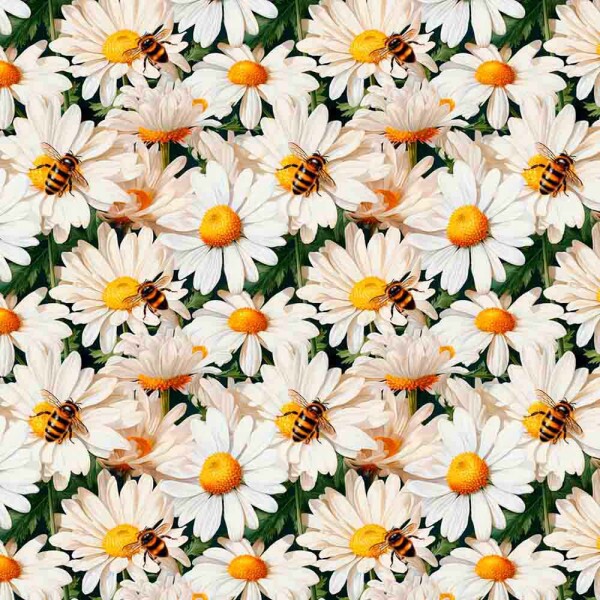 AG25 - TRICOL. COLEÇÃO DAISIES - MARGARIDA GRANDE - 100% ALGODAO 00376/001