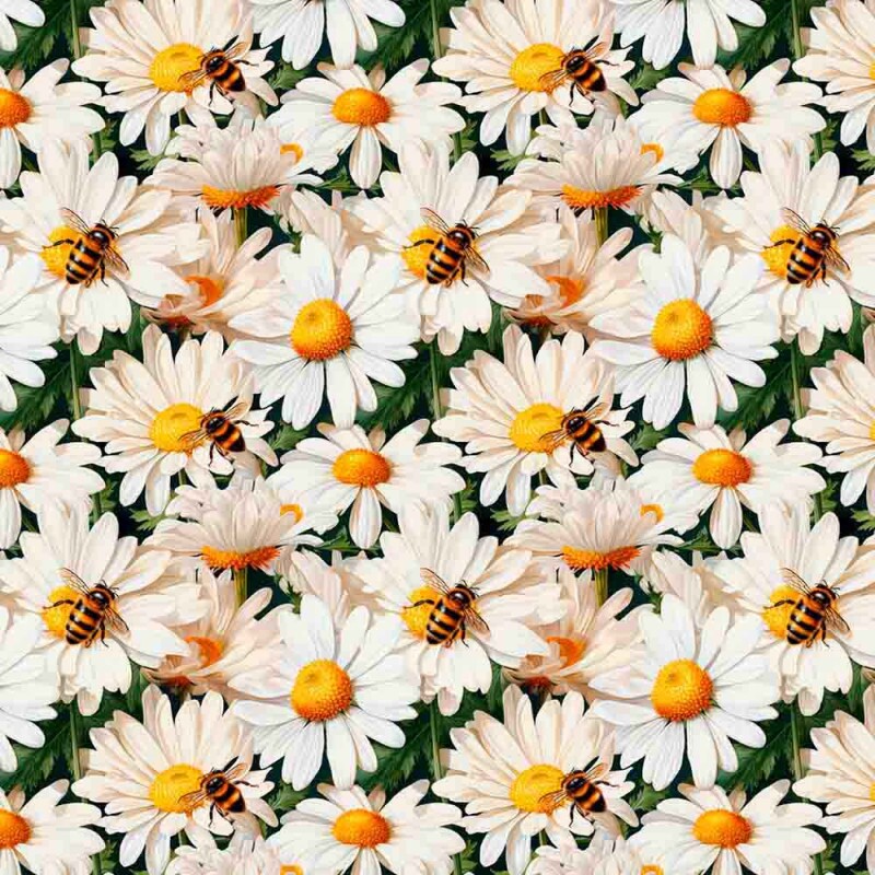 AG25 - TRICOL. COLEÇÃO DAISIES - MARGARIDA GRANDE - 100% ALGODAO 00376/001