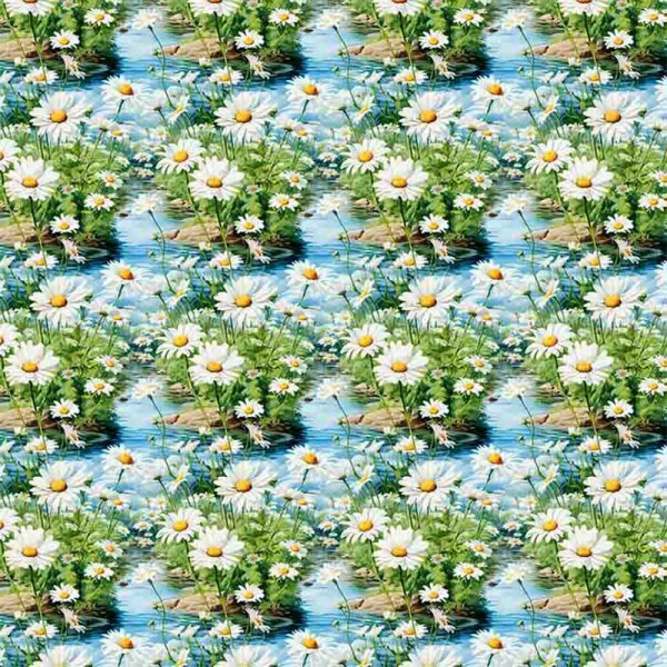 AG25 - TRICOL. COLEÇÃO DAISIES - MARGARIDA PAISAGEM - 100% ALGODAO 00377/001