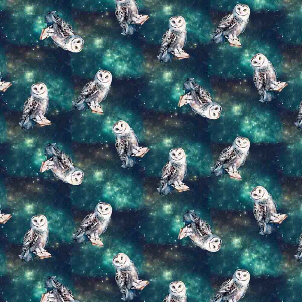 AG25 - TRICOLINE COLEÇÃO WIZARD- CORUJAS - 100% ALGODÃO - 00968/001