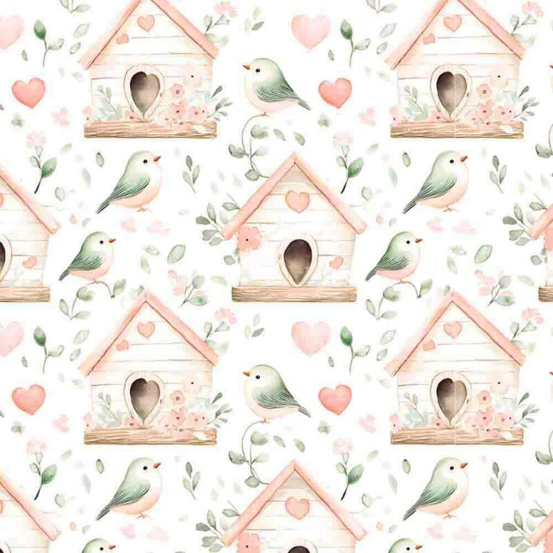 BS - TRICOLINE COLEÇÃO GIARDINO CASINHA DE PASSARINHO - 100% ALGODÃO - 00960/001