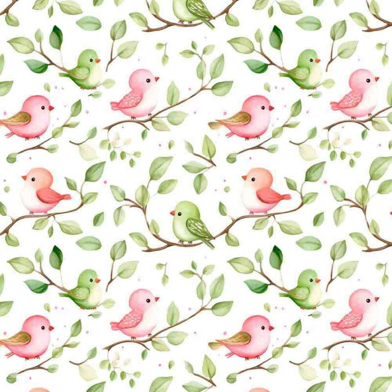 BS - TRICOLINE COLEÇÃO GIARDINO PASSARINHO - 100% ALGODÃO - 00963/001