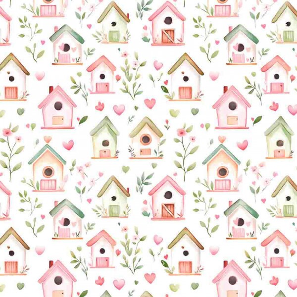 BS - TRICOL. COLEÇÃO GIARDINO CASINHA DE PASSARINHO PEQUENA - 100% ALGODÃO - 00965/001