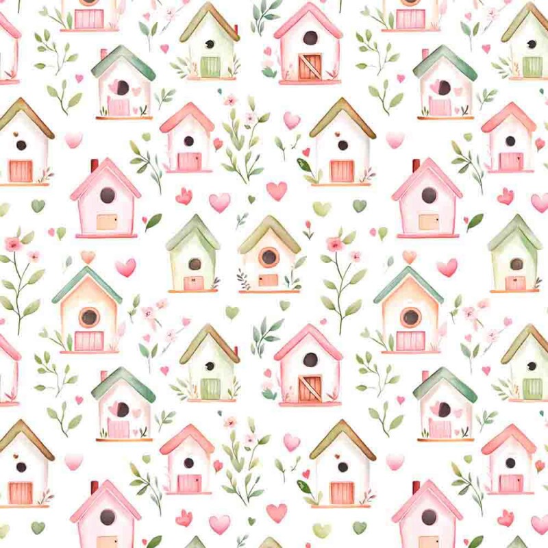 BS - TRICOL. COLEÇÃO GIARDINO CASINHA DE PASSARINHO PEQUENA - 100% ALGODÃO - 00965/001