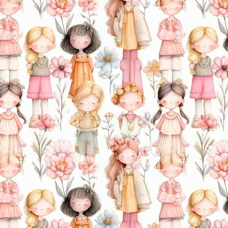 JA26 - TRICOL. COLEÇÃO FLORAL MISSIES - MENINAS JUNTAS - 100% ALGODÃO 04245-001