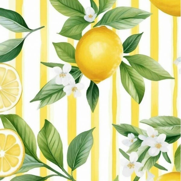 JA26 - TRICOL. COLEÇÃO LIMÃO SICILIANO - LIMÃO FUNDO LISTRADO - 100% ALGODÃO - 05632/001