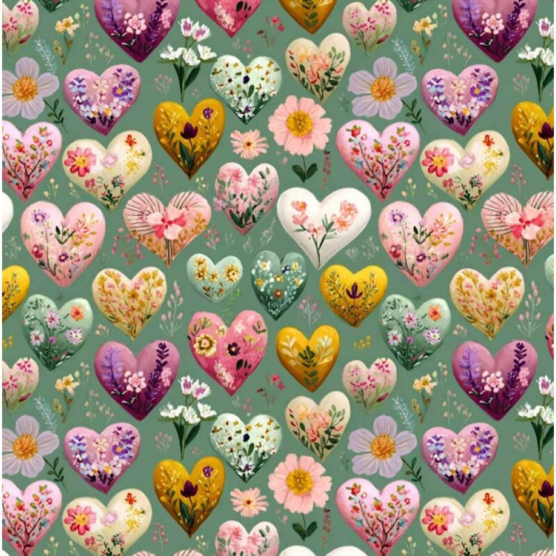 JA26 - TRICOL. COLEÇÃO TEA - CORAÇÃO - 100% ALGODÃO - A0069-001