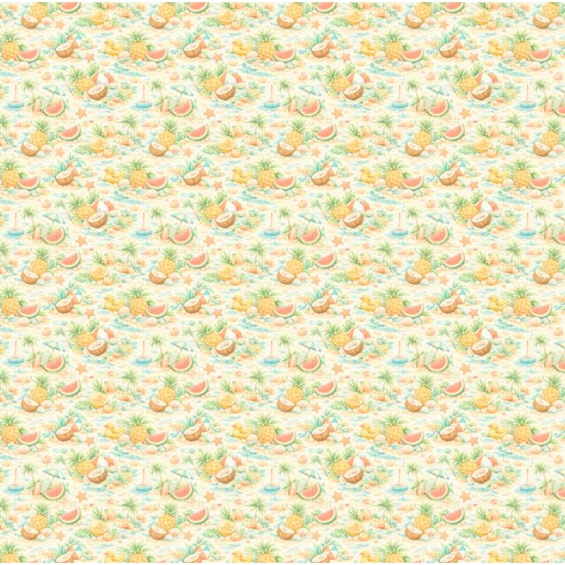 NV26 - TRICOL. COLEÇÃO HAWAI BABY - FRUTAS - 100% ALGODÃO A9648-001