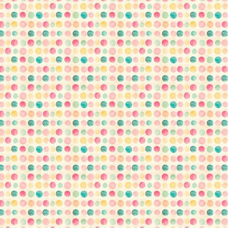 NV26 - TRICOL. COLEÇÃO AQUARELA BORBOLETAS - BOLAS COLORIDAS - 100% ALGODÃO A9068-001