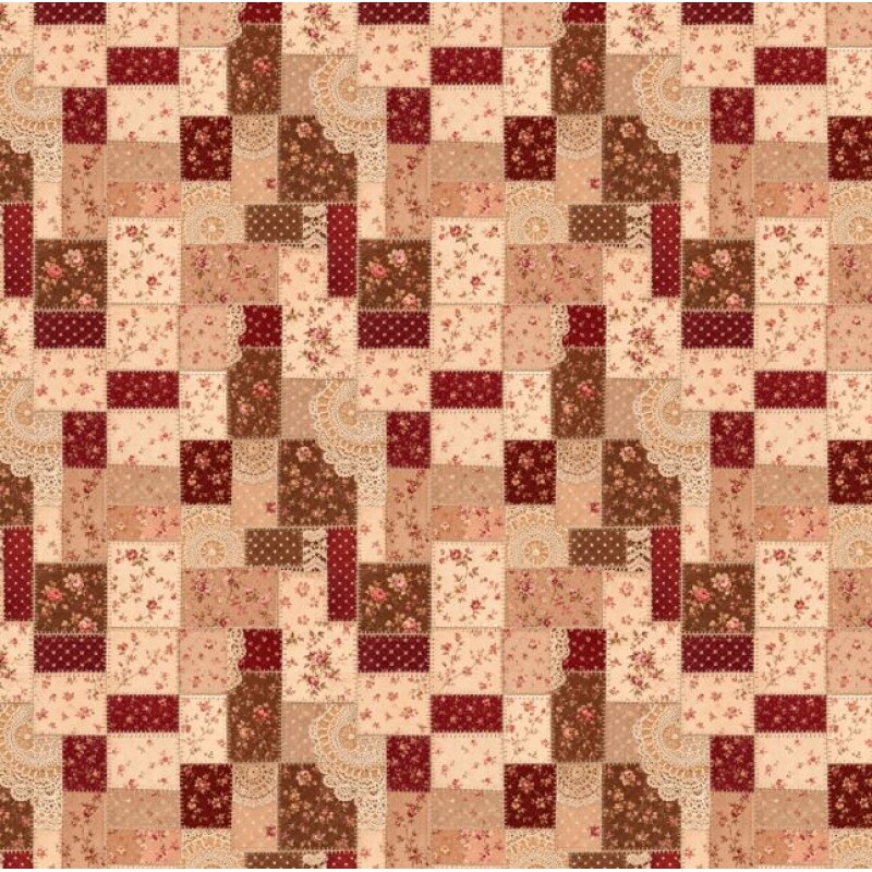 NV26 - TRICOL. COLEÇÃO ALL IS QUILT - QUILT COM RENDA - 100% ALGODÃO A9661-001