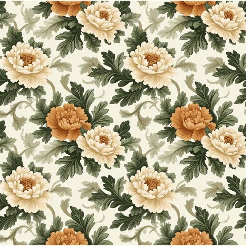 NV26 - TRICOL. COLEÇÃO FOLIAGE - FLORAL FUNDO CLARO - 100% ALGODÃO A9816-001