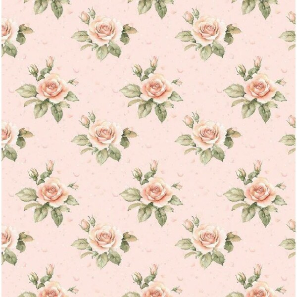 NV26 - TRICOL. COLEÇÃO DELICATA - FLOR MIUDA FUNDO ROSA - 100% ALGODÃO