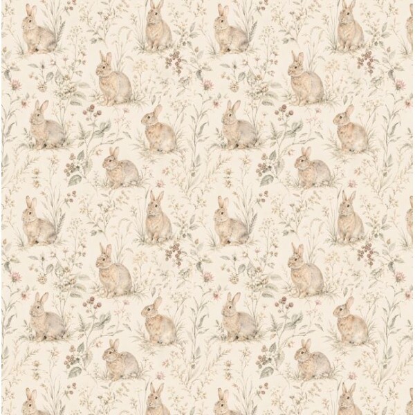 DZ26 - TRICOL. COLEÇÃO JARDIM DES LAPIN - COELHOS - 100% ALGODÃO A9650-001