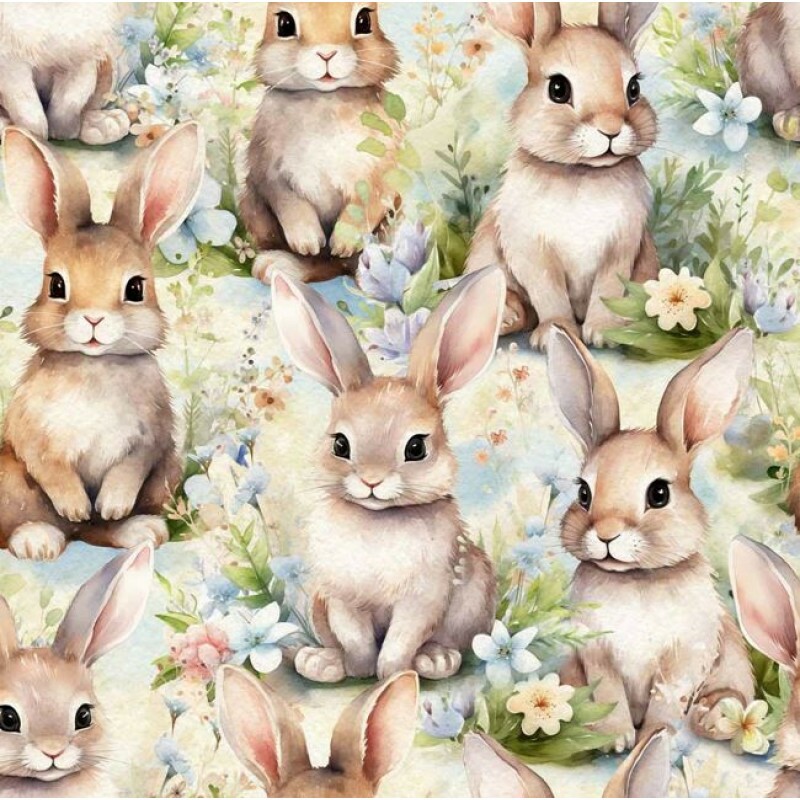 DZ26 - TRICOL. COLEÇÃO ASSORTED BUNNIES - COELHOS GRANDES- 100% ALGODÃO B0085-001