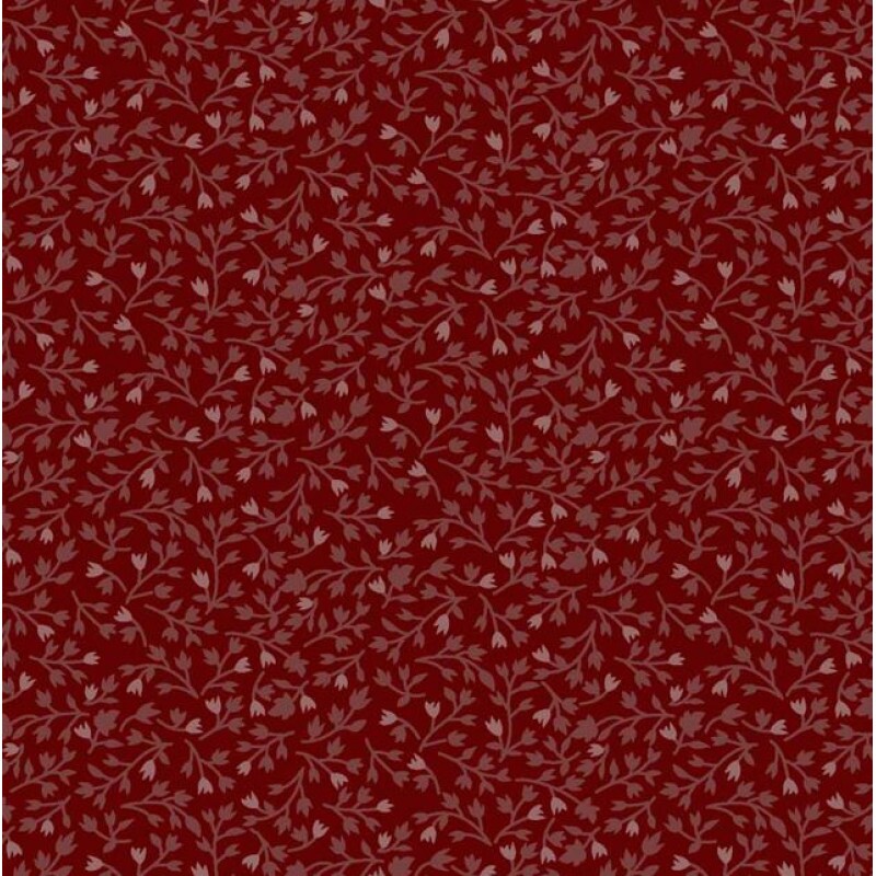 JL26-TRICOL. COLEÇÃO FARM SWEET FARM - MILLYTA VERGARA - FLORAL MIUDO BORDO - 100% ALGODÃO A8817-001