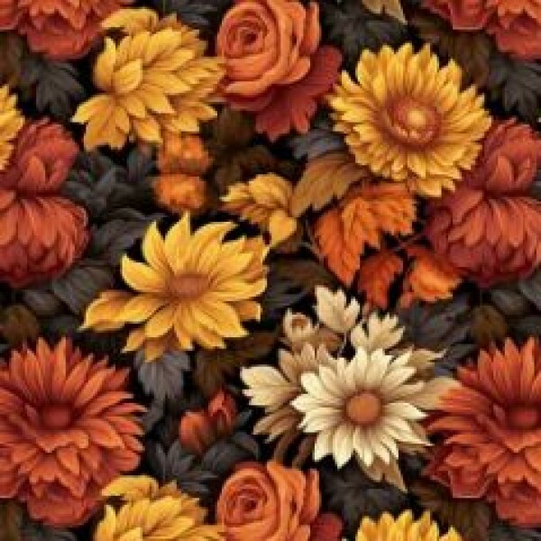 ST26 - TRICOL. COLEÇÃO FALL BOTANICAL - FLORAL MAIOR - 100% ALGODÃO A7173-001