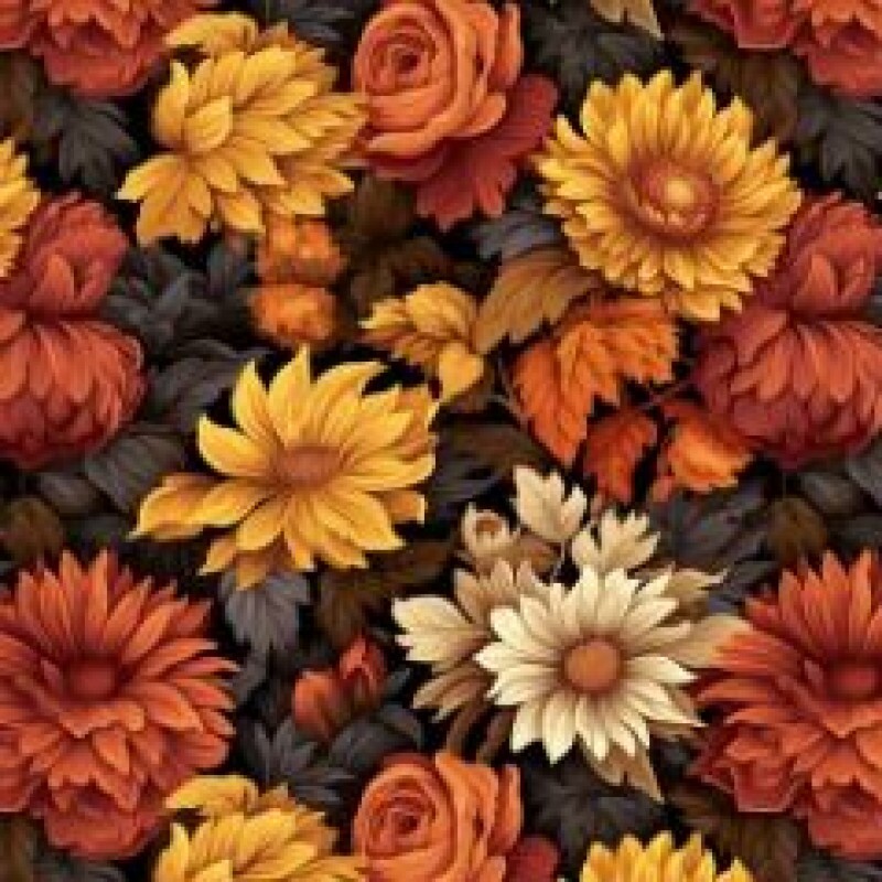 ST26 - TRICOL. COLEÇÃO FALL BOTANICAL - FLORAL MAIOR - 100% ALGODÃO A7173-001