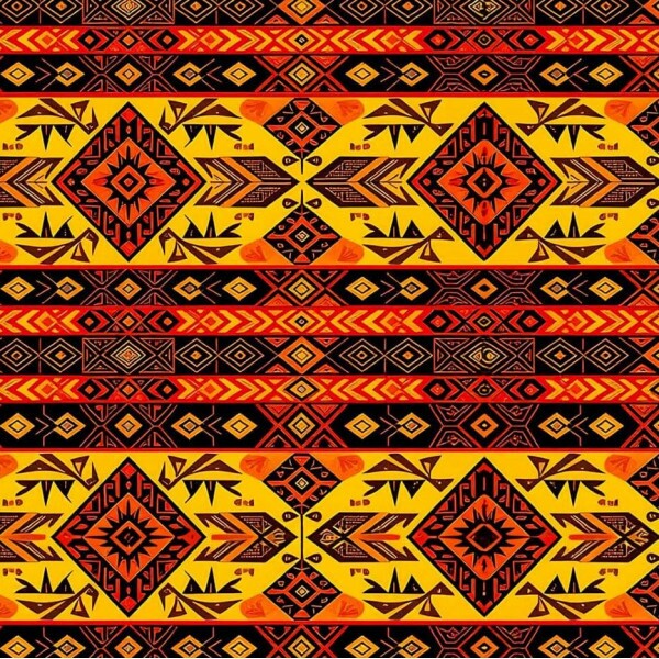 ST26 - TRICOL. COLEÇÃO AFRICA - GOEMETRICO HORIZONTAL COLORIDO - 100% ALGODÃO A7949-001