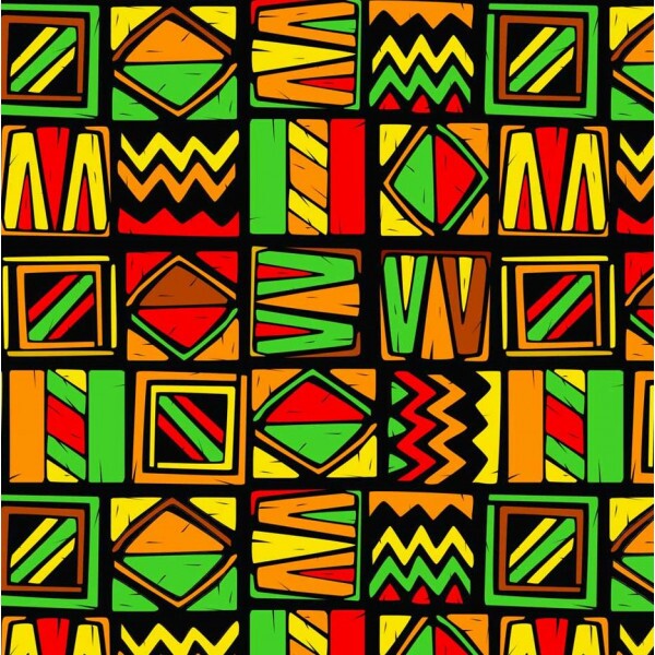 ST26 - TRICOL. COLEÇÃO AFRICA - QUADRADOS - 100% ALGODÃO A7954-001