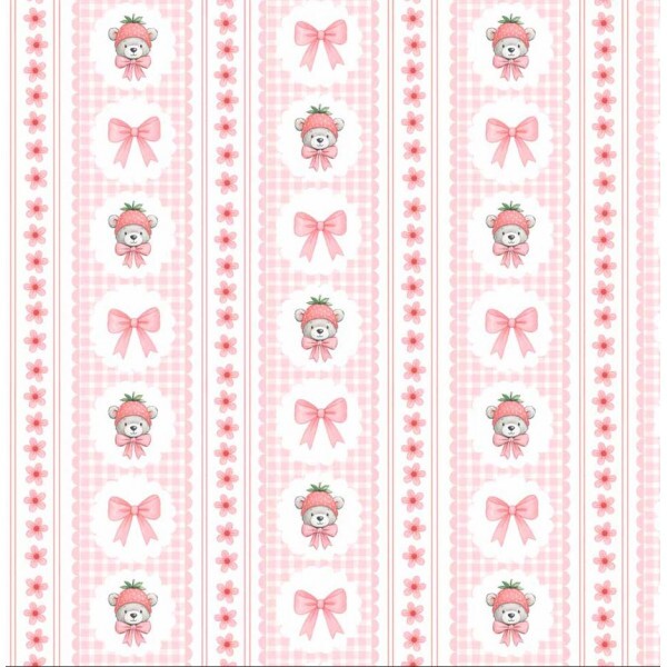 ST26 - TRICOL. COLEÇÃO BERRY TEDDY - LISTRADO VERTICAL - 100% ALGODÃO A8843-001