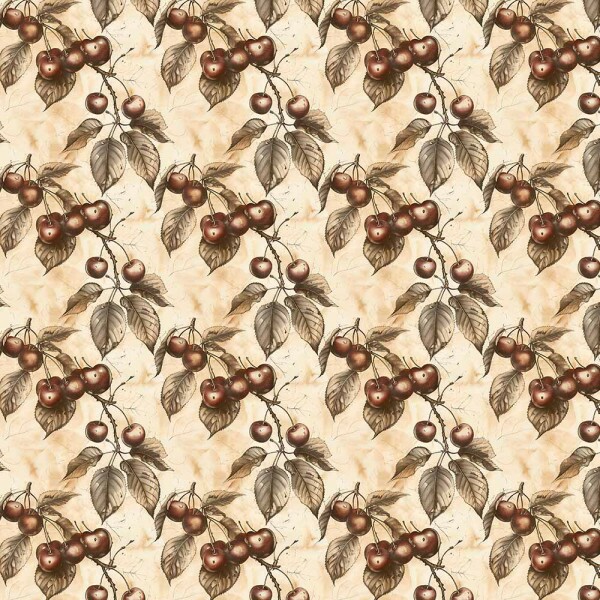 AB26 - TRICOL. COLEÇÃO VINTAGE FRUITS - CEREJA - 100% ALGODÃO - A2640-001