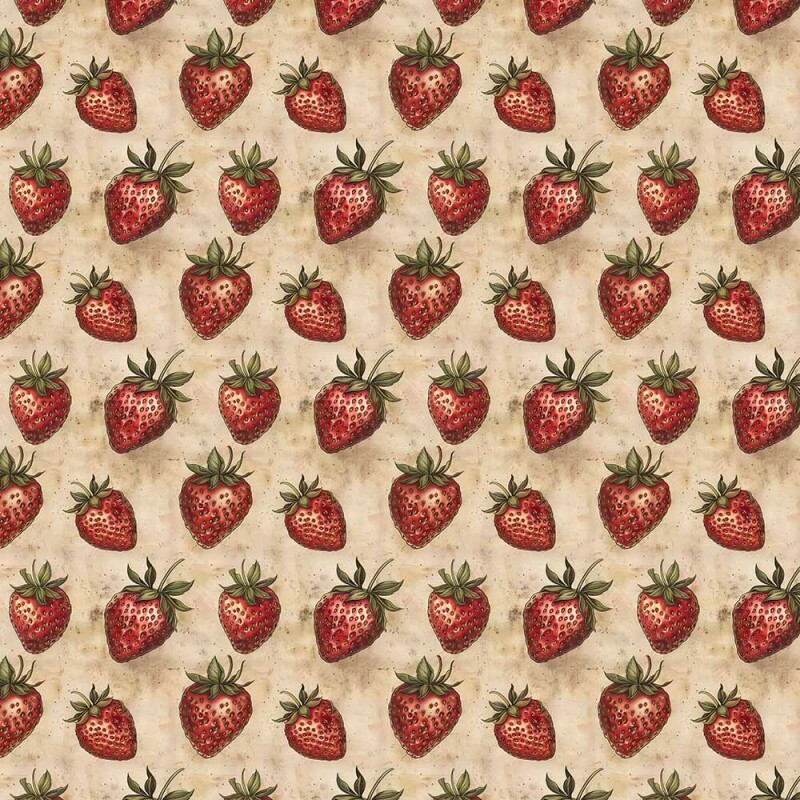 AB26 - TRICOL. COLEÇÃO VINTAGE FRUITS - MORANGO - 100% ALGODÃO - A2642-001