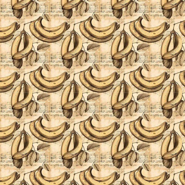 AB26 - TRICOL. COLEÇÃO VINTAGE FRUITS - BANANA - 100% ALGODÃO - A2643-001