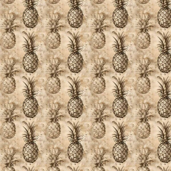 AB26 - TRICOL. COLEÇÃO VINTAGE FRUITS - ABACAXI - 100% ALGODÃO - A2644-001