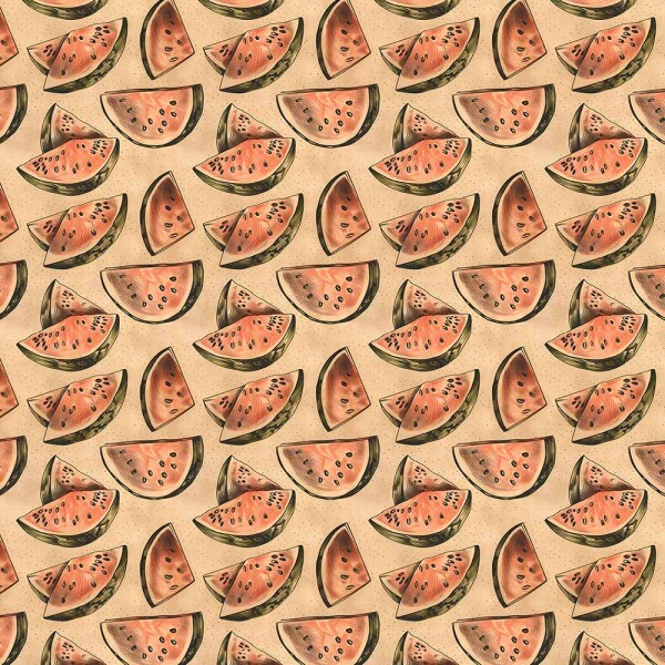 AB26 - TRICOL. COLEÇÃO VINTAGE FRUITS - MELANCIA - 100% ALGODÃO - A2649-001