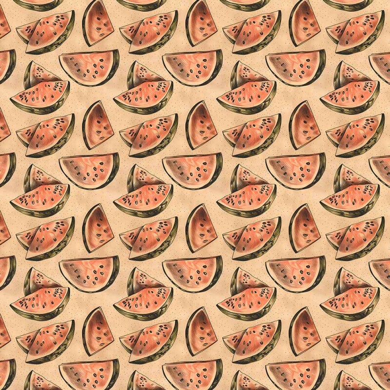AB26 - TRICOL. COLEÇÃO VINTAGE FRUITS - MELANCIA - 100% ALGODÃO - A2649-001