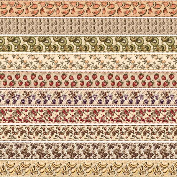 AB26 - TRICOL. COLEÇÃO VINTAGE FRUITS - BARRADO - 100% ALGODÃO - A2648-001