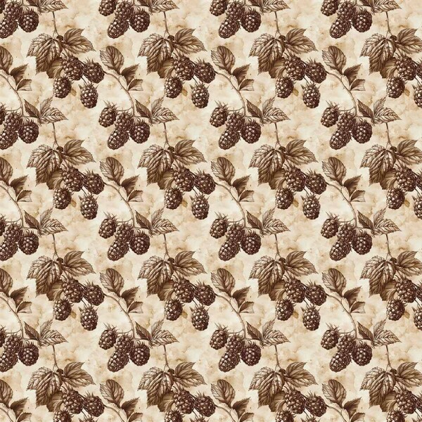 AB26 - SARJA HIDRORREPELENTE COLEÇÃO VINTAGE FRUITS - AMORA - 100% ALGODÃO - A2657-001