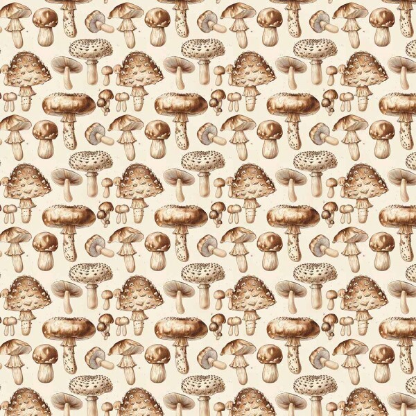 AB26 - TRICOL. COLEÇÃO VEGETABLES - COGUMELOS - 100% ALGODÃO - A2737-001