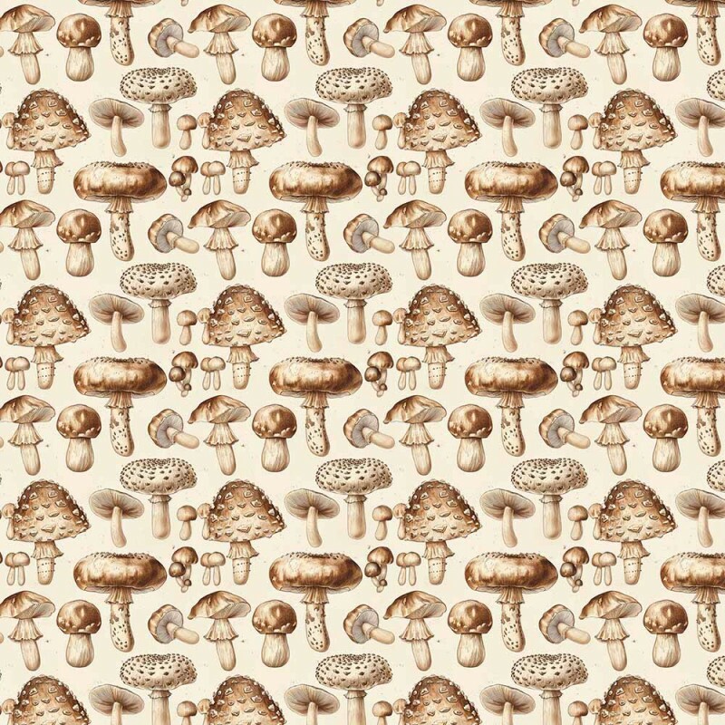 AB26 - TRICOL. COLEÇÃO VEGETABLES - COGUMELOS - 100% ALGODÃO - A2737-001