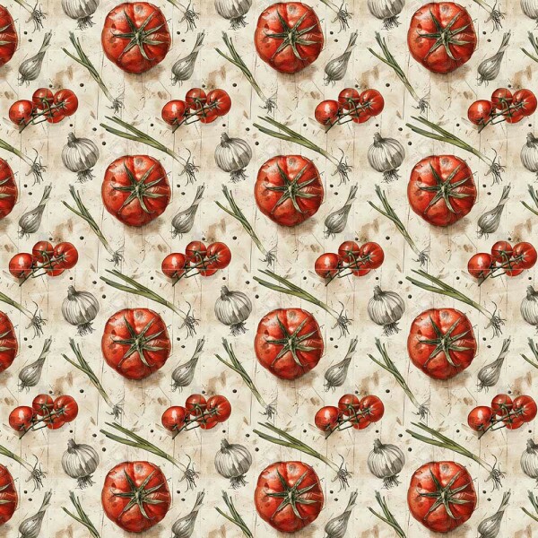 AB26 - TRICOL. COLEÇÃO VEGETABLES - TOMATE - 100% ALGODÃO - A2738-001