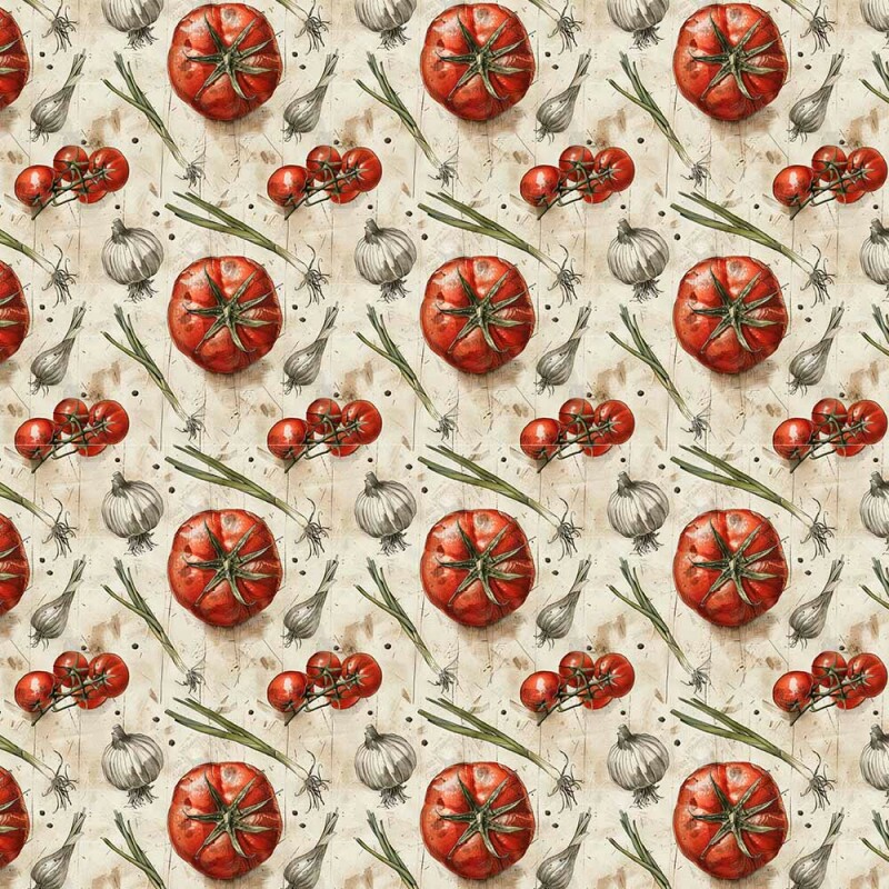 AB26 - TRICOL. COLEÇÃO VEGETABLES - TOMATE - 100% ALGODÃO - A2738-001