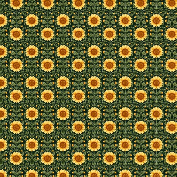 AB26 - TRICOL. COLEÇÃO CAMPO DOURADO - GIRASSOL MÉDIO GEOMÉTRICO - 100% ALGODÃO - A2651-001