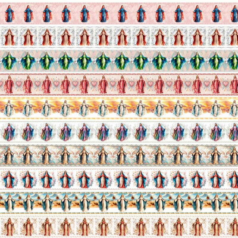 AB26 - TRICOL. BARRADO NOSSA SENHORA - 100% ALGODÃO - A2736-001