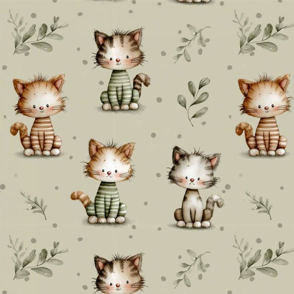 JL26 - TRICOL. COLEÇÃO CMC BOHO PETS - GATO GRANDE - 100% ALGODÃO  A6214-001