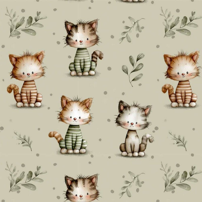 JL26 - TRICOL. COLEÇÃO CMC BOHO PETS - GATO GRANDE - 100% ALGODÃO  A6214-001