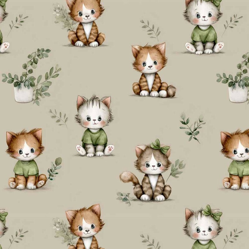 JL26 - TRICOL. COLEÇÃO CMC BOHO PETS - GATO PEQUENO - 100% ALGODÃO A6213-001