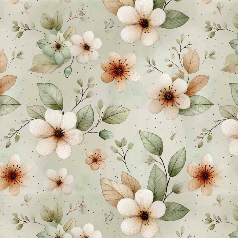 JL26 - TRICOL. COLEÇÃO CMC BOHO PETS - FLORAL - 100% ALGODÃO A6216-001