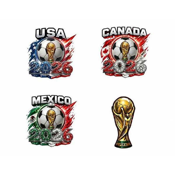TRANSFER TEXTIL PASSE E CRIE - COPA 2 - KIT COM 5 FOLHAS