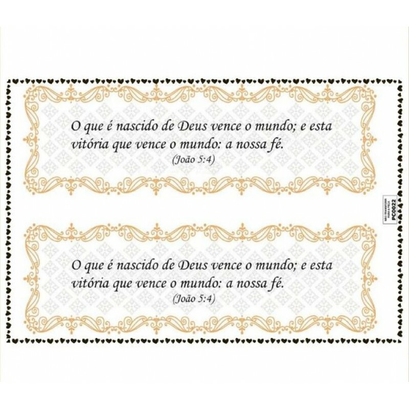 TRANSFER TEXTIL PASSE E CRIE - O QUE É NASCIDO DE DEUS, VENCE O MUNDO
