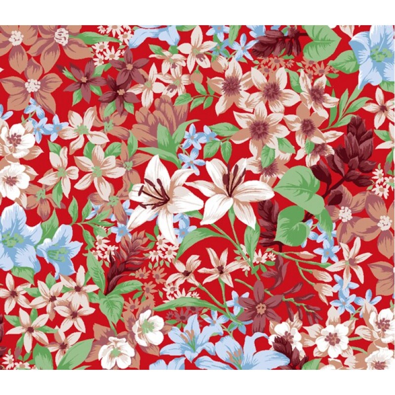 F L 2023 -  COLEÇÃO FIORI - FLORES MISTURADAS FD VERMELHO